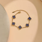 Four Leaf Clover Bracelet — 18K Gold Plated Stainless Steel