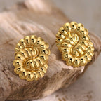 Retro Geometric Oil-Pressed Stud Earrings — 16 Styles Stainless Steel