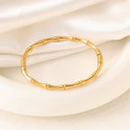 Titanium Steel Bangle Set — 18K Gold Plated Minimalist