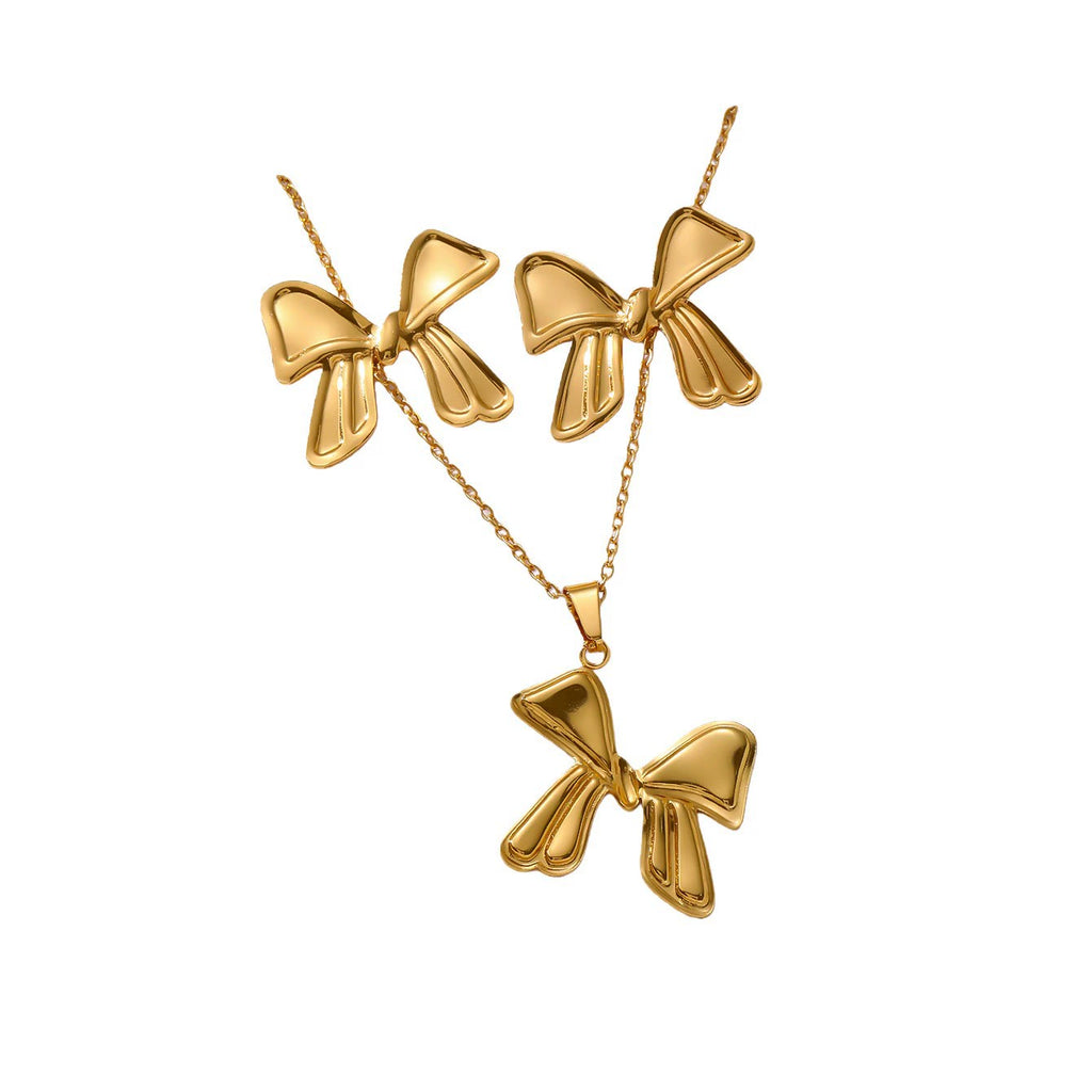 Retro Palace Starfish Earrings & Necklace Set — 18K Gold Plated