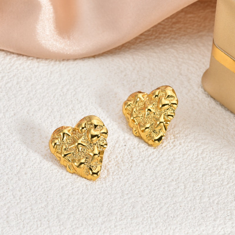 Geometric Irregular Stud Earrings — 18K Gold Plated Titanium Steel