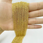 18K Gold Plated Stainless Steel O-Chain Necklace — Bare Chain with Tail