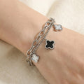 Four-Leaf Clover Bracelet — Titanium Steel Light Luxury