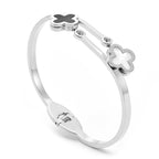 Four-Leaf Clover Bangle — 18K Gold Plated Titanium Steel