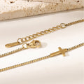 304 Stainless Steel Cross Necklace — Adjustable Box Chain