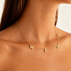 MAMA Letter Lock Clavicle Necklace — 18K Gold 304 Stainless Steel