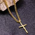 Stainless Steel Cross Pendant Necklace — Punk Hip-Hop Men